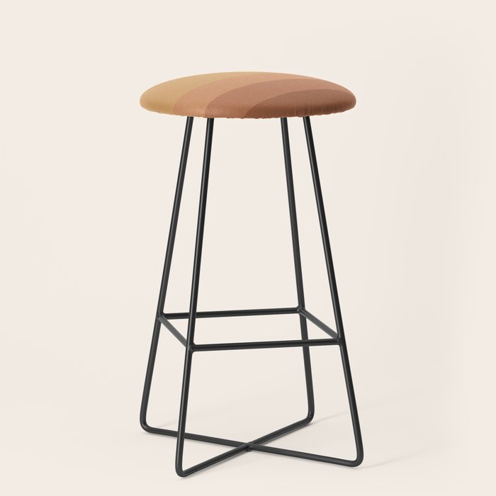 Minimal Retro Sunset Sunrise - Neutral Desert Orange Stool Gallery Image 1
