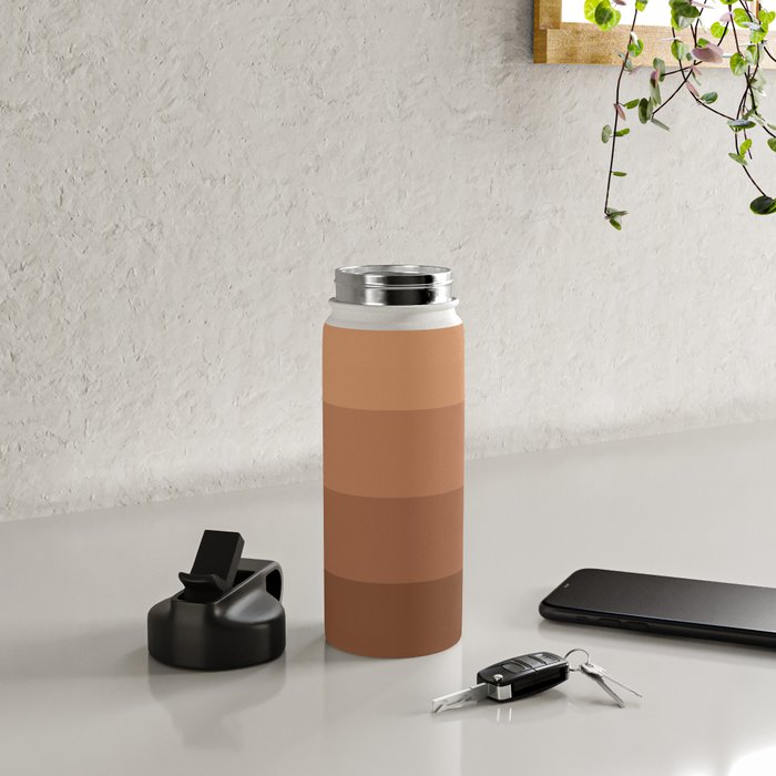 Minimal Retro Sunset Sunrise - Neutral Desert Orange Water Bottle Gallery Image 4