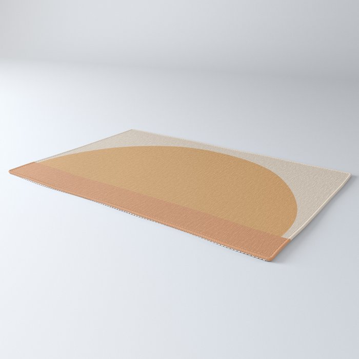 Minimal Retro Sunset Sunrise - Neutral Desert Orange Rug Gallery Image 3