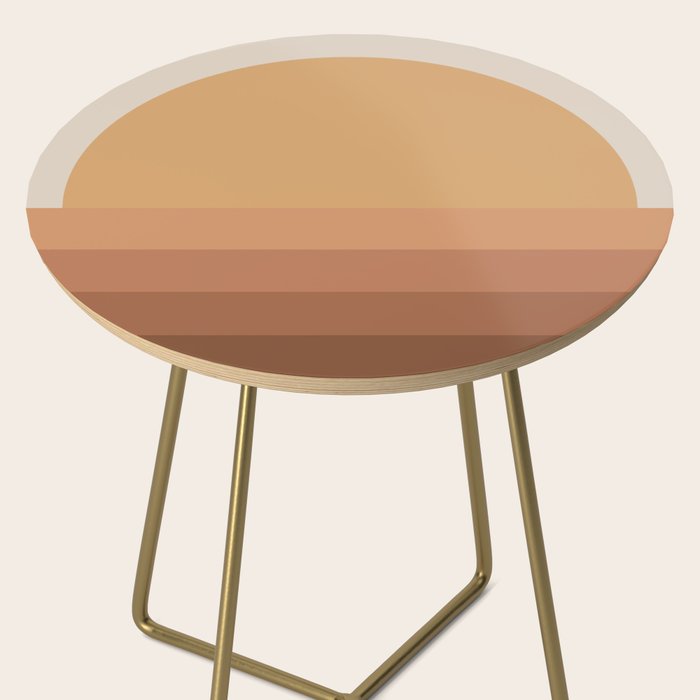 Minimal Retro Sunset Sunrise - Neutral Desert Orange Side Table Gallery Image 2
