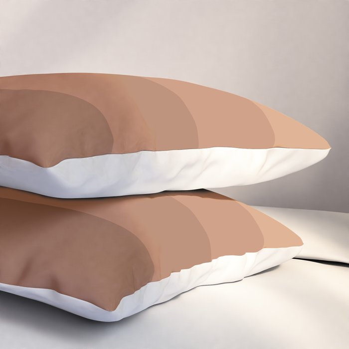 Minimal Retro Sunset Sunrise - Neutral Desert Orange Pillow Sham Gallery Image 3