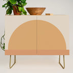 Minimal Retro Sunset Sunrise - Neutral Desert Orange Credenza Gallery Image 1