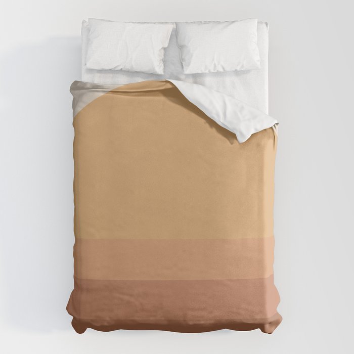 Minimal Retro Sunset Sunrise - Neutral Desert Orange Duvet Cover Gallery Image 1