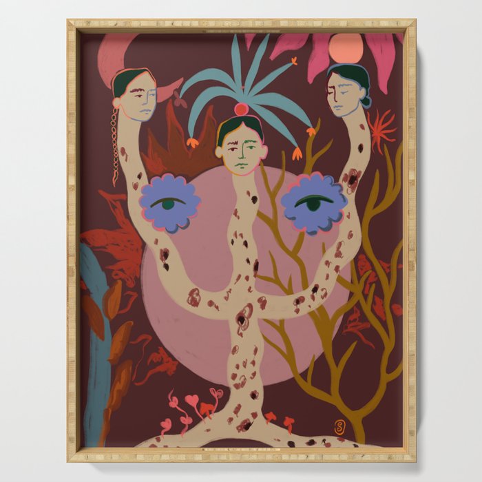 WISDOM, PEACE AND IMAGINATION Serving Tray Gallery Image 1