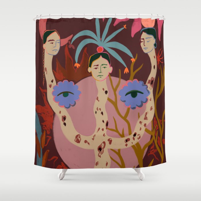 WISDOM, PEACE AND IMAGINATION Shower Curtain Gallery Image 1