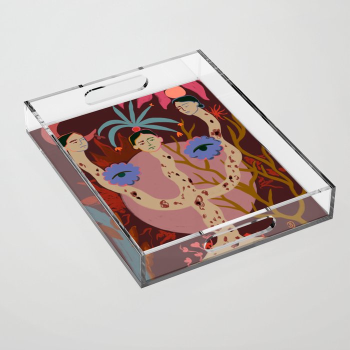 WISDOM, PEACE AND IMAGINATION Acrylic Tray Gallery Image 1