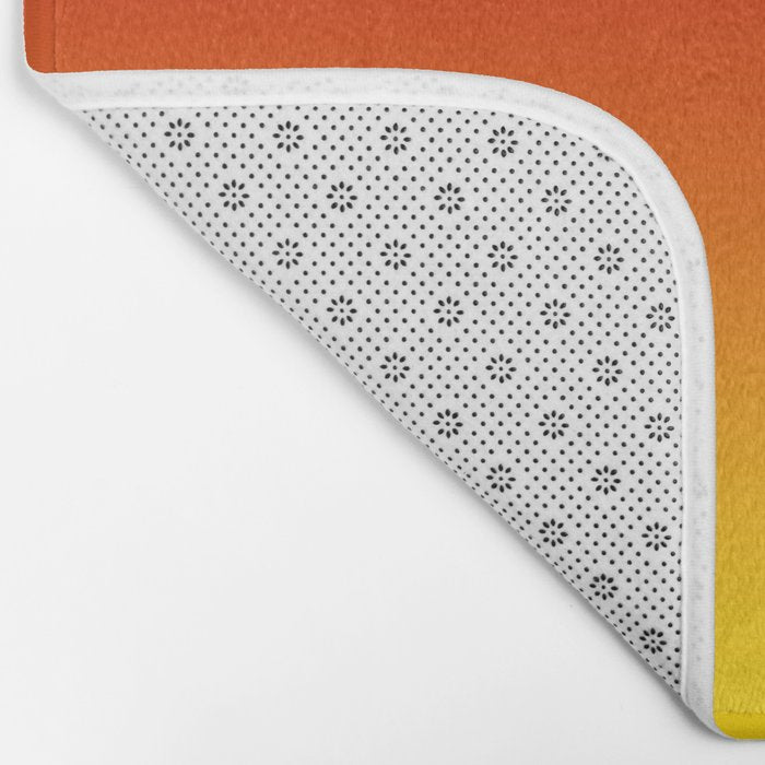 Red Orange and Gold Gradient Bath Mat Gallery Image 2