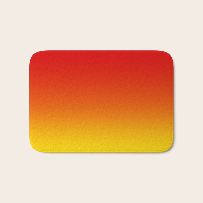 Red Orange and Gold Gradient Bath Mat Gallery Image 1