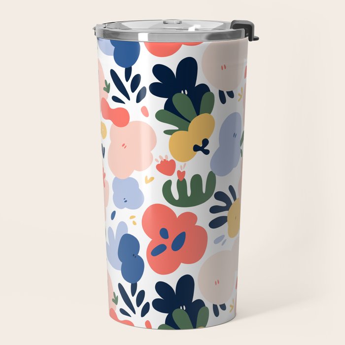 Abstract organic nature art pattern Travel Mug Gallery Image 2