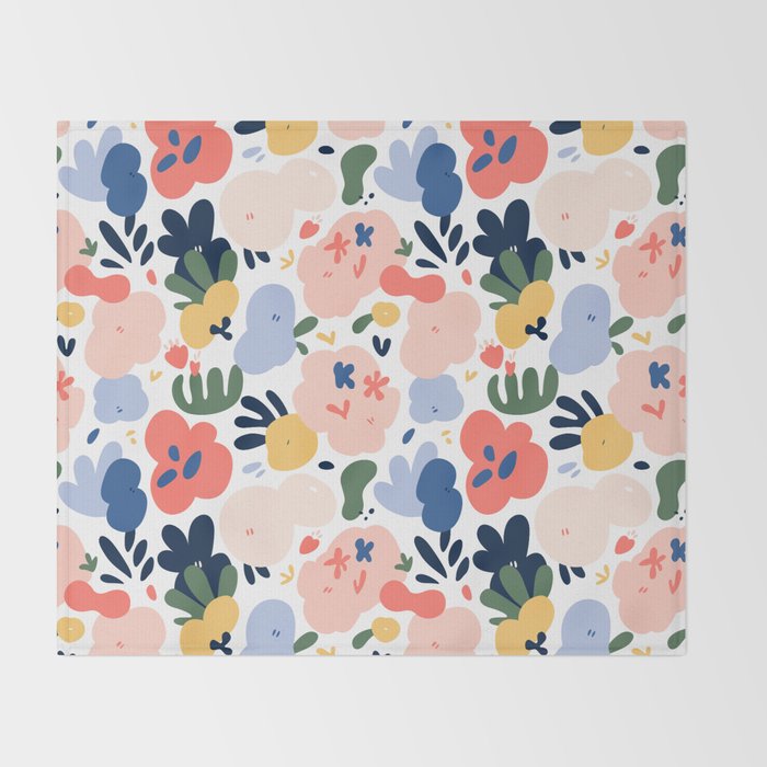 Abstract organic nature art pattern Throw Blanket Gallery Image 2