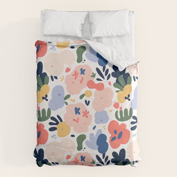 Abstract organic nature art pattern Duvet Cover Gallery Image 1