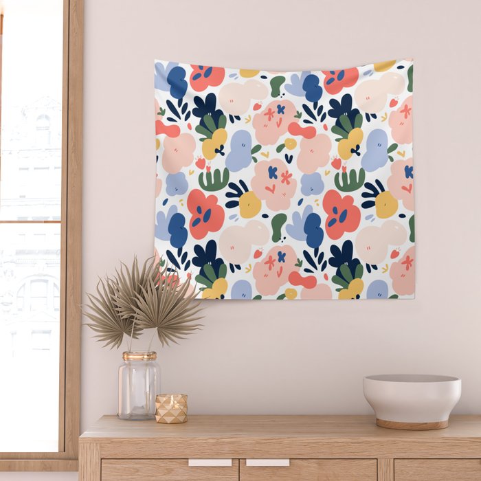 Abstract organic nature art pattern Wall Tapestry Gallery Image 2