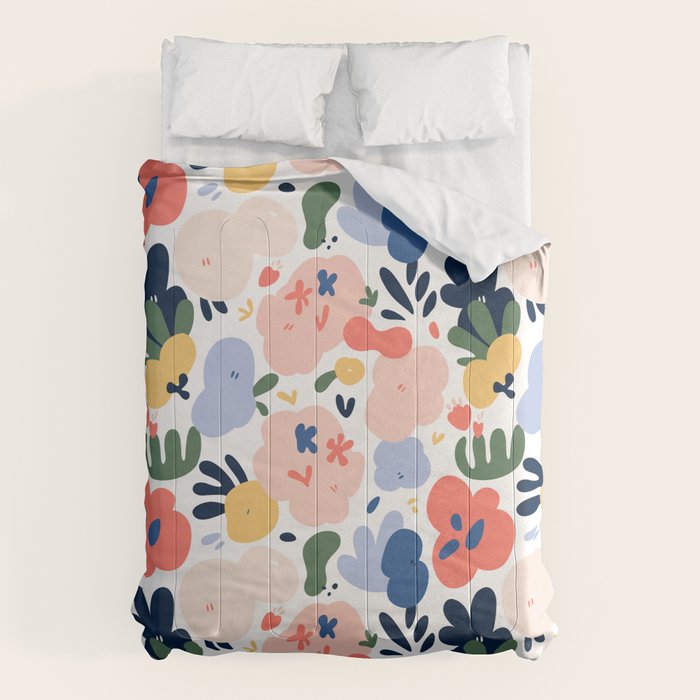 Abstract organic nature art pattern Comforter Gallery Image 6