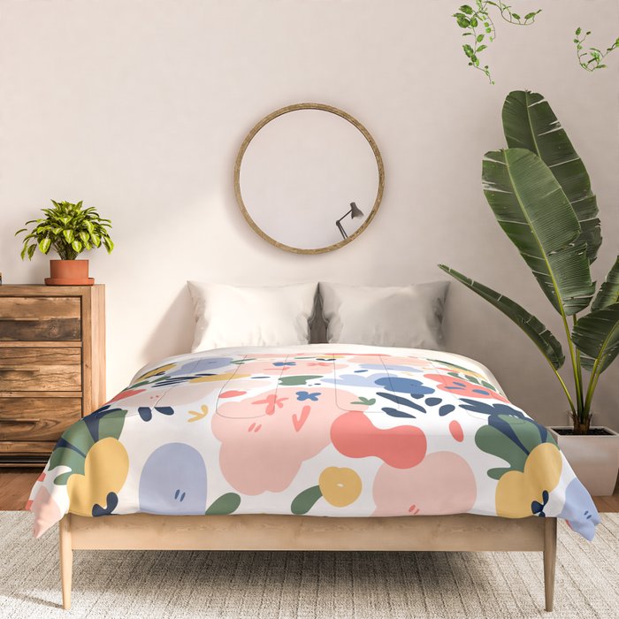 Abstract organic nature art pattern Comforter Gallery Image 3
