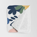 Abstract organic nature art pattern Throw Blanket Gallery Image 3