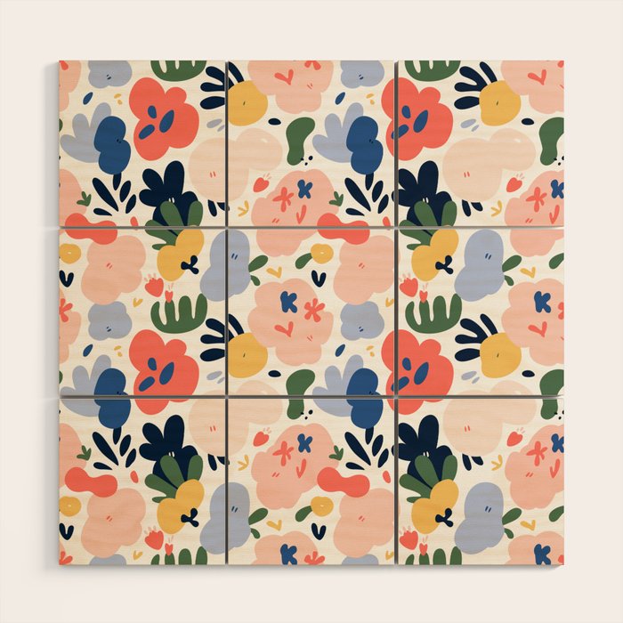 Abstract organic nature art pattern Wood Wall Art Gallery Image 1