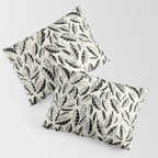 Wildlife Safari Laeves black ´n white Pillow Sham Gallery Image 3