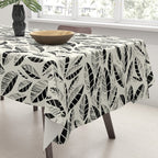 Wildlife Safari Laeves black ´n white Tablecloth Gallery Image 3