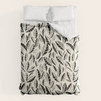 Wildlife Safari Laeves black ´n white Duvet Cover Gallery Image 6