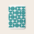 Mid Century Modern Geometric 04 Teal Bath Mat Gallery Image 1