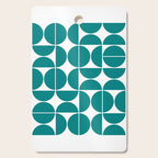 Mid Century Modern Geometric 04 Teal Cutting Board Gallery Image 1