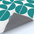 Mid Century Modern Geometric 04 Teal Rug Gallery Image 4