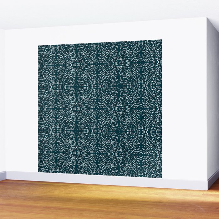 Celestial Stars Art, Teal Green, Boho Wall Art Wall Mural Gallery Image 2