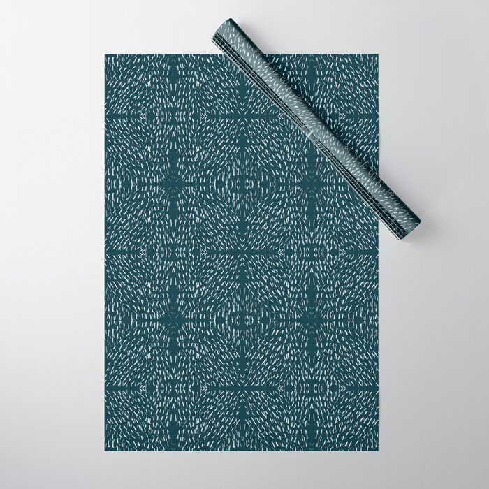 Celestial Stars Art, Teal Green, Boho Wall Art Wrapping Paper Gallery Image 1