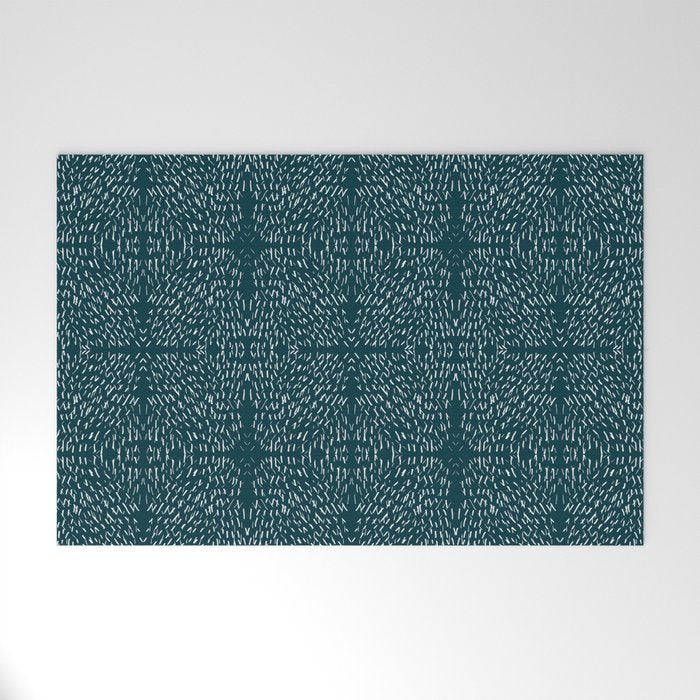Celestial Stars Art, Teal Green, Boho Wall Art Welcome Mat Gallery Image 1