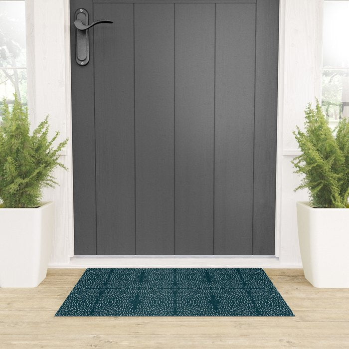 Celestial Stars Art, Teal Green, Boho Wall Art Welcome Mat Gallery Image 3