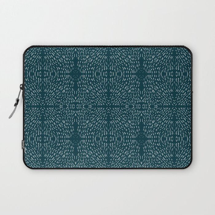 Celestial Stars Art, Teal Green, Boho Wall Art Laptop Sleeve Gallery Image 1
