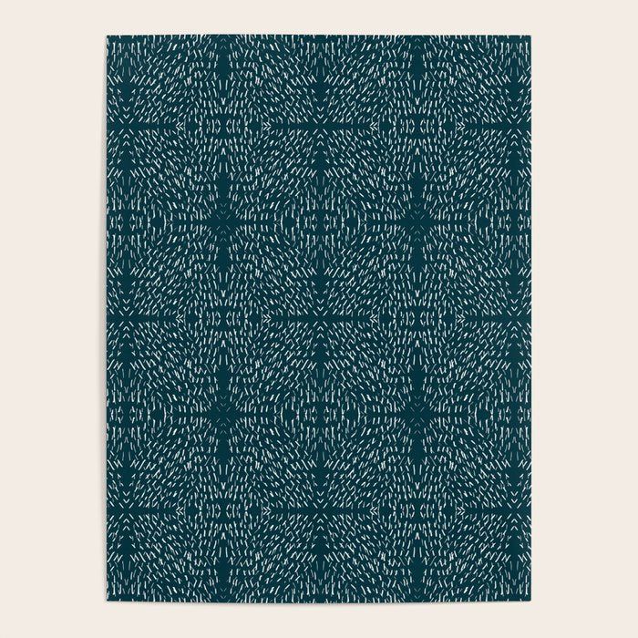 Celestial Stars Art, Teal Green, Boho Wall Art Poster Gallery Image 4