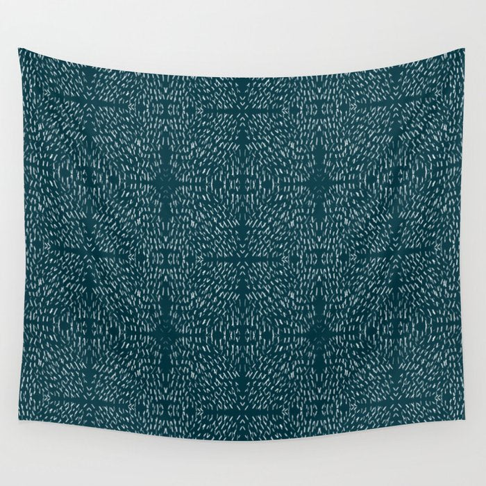Celestial Stars Art, Teal Green, Boho Wall Art Wall Tapestry Gallery Image 4