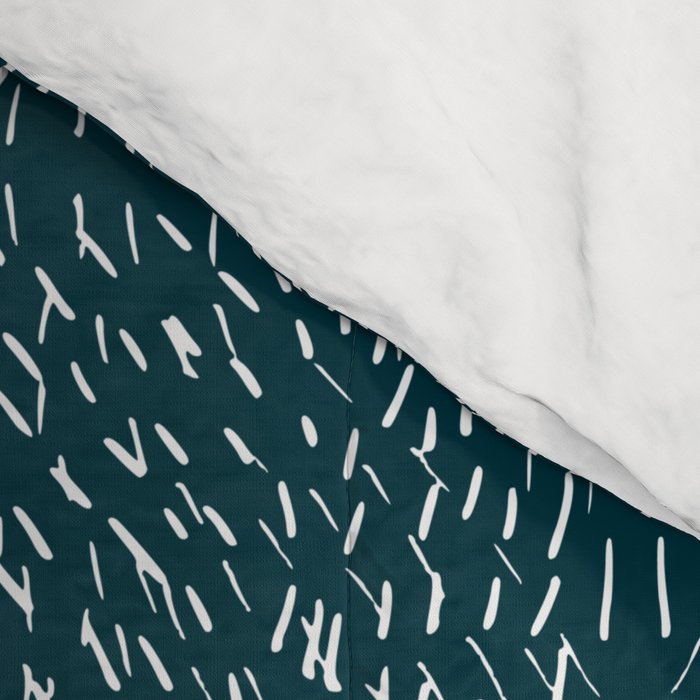 Celestial Stars Art, Teal Green, Boho Wall Art Comforter Gallery Image 4