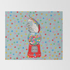 Unicorn Gumball Poop Throw Blanket Gallery Image 2