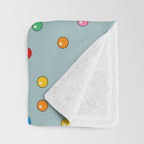 Unicorn Gumball Poop Throw Blanket Gallery Image 3