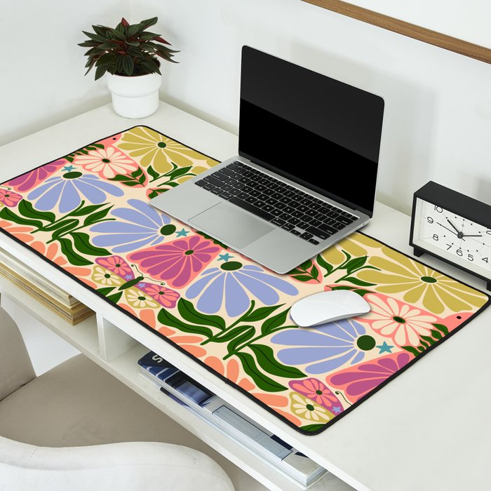 New Beginning - Floral Bird and Butterfly Desk Mat Gallery Image 2