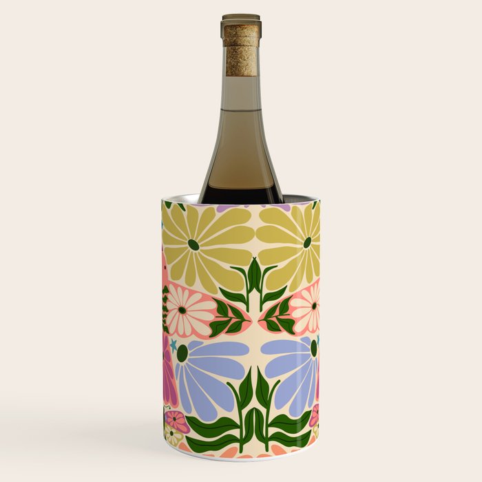 New Beginning - Floral Bird and Butterfly Wine Chiller Gallery Image 2