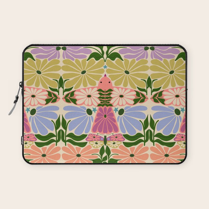 New Beginning - Floral Bird and Butterfly Laptop Sleeve Gallery Image 1