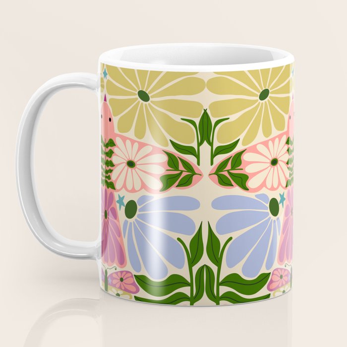 New Beginning - Floral Bird and Butterfly Coffee Mug Gallery Image 3