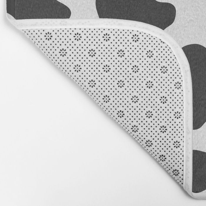 Black and White Cow Print Bath Mat Gallery Image 2