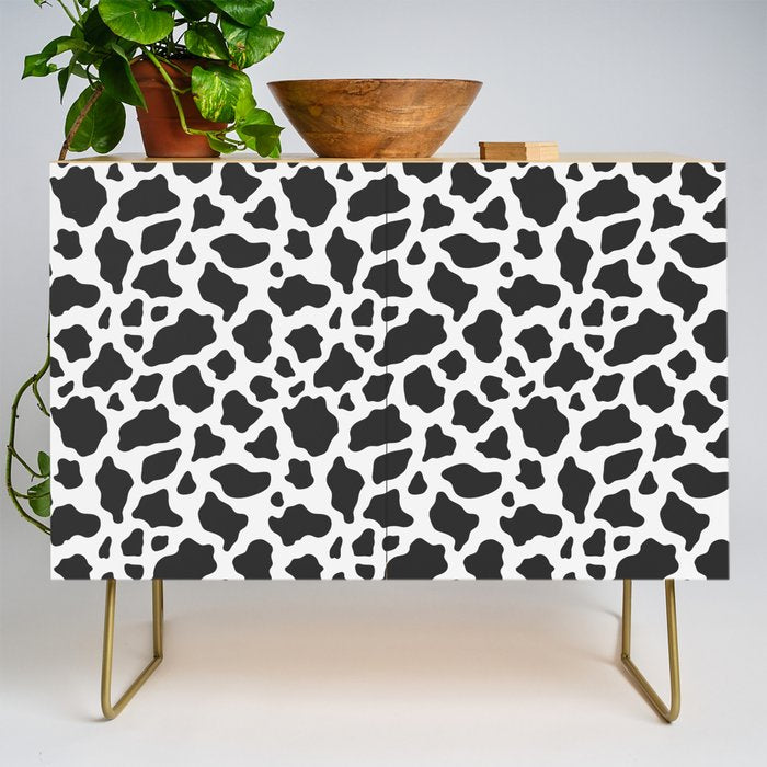 Black and White Cow Print Credenza Gallery Image 1