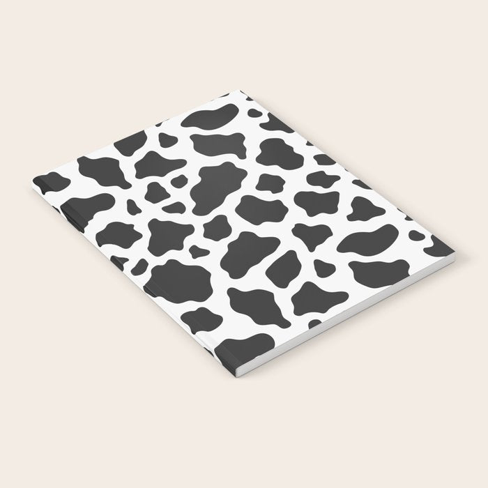 Black and White Cow Print Notebook Gallery Image 1