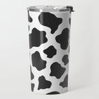 Black and White Cow Print Travel Mug Gallery Image 2