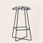 Black and White Cow Print Stool Gallery Image 1