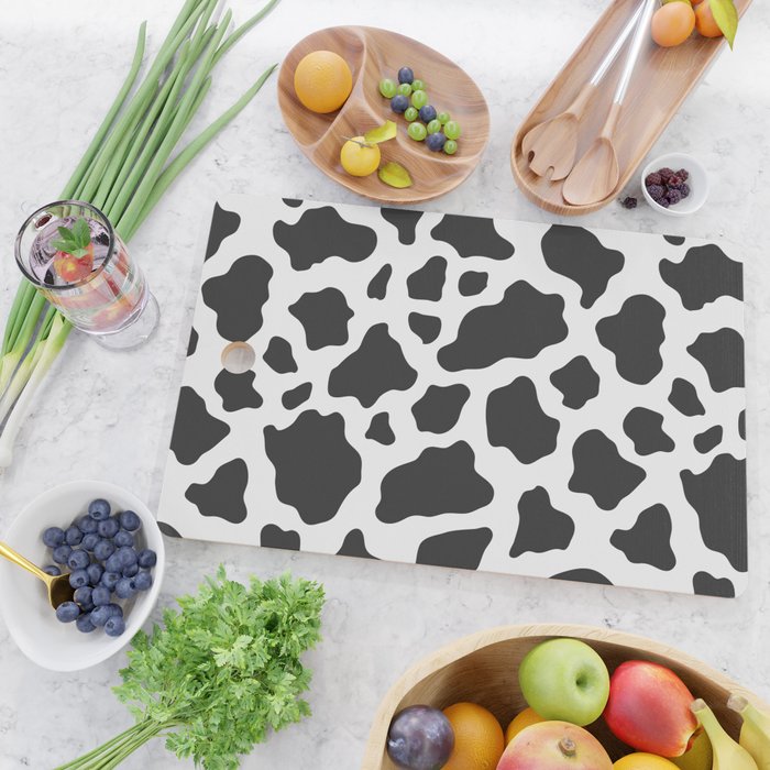 Black and White Cow Print Cutting Board Gallery Image 2