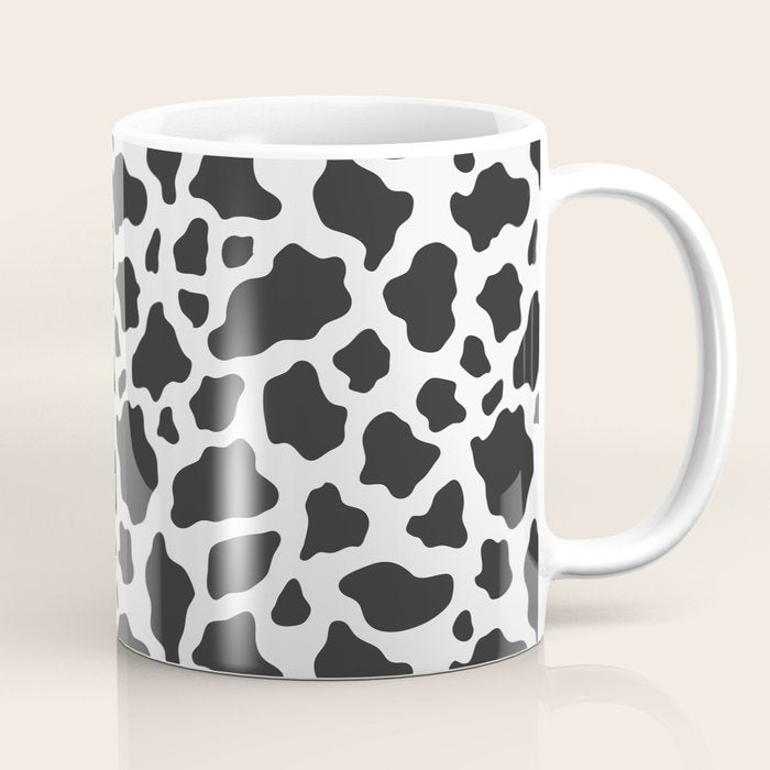 Black and White Cow Print Coffee Mug Gallery Image 1