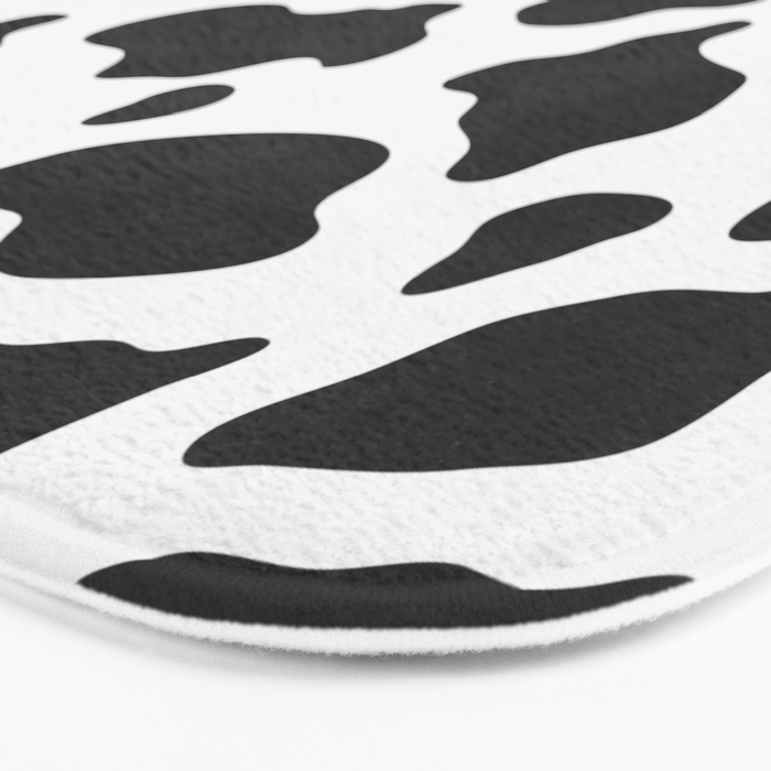 Black and White Cow Print Bath Mat Gallery Image 3
