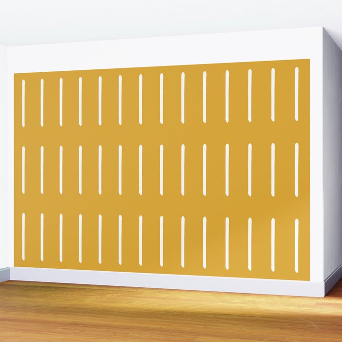 Mudcloth (Mustard Yellow) Wall Mural Gallery Image 2