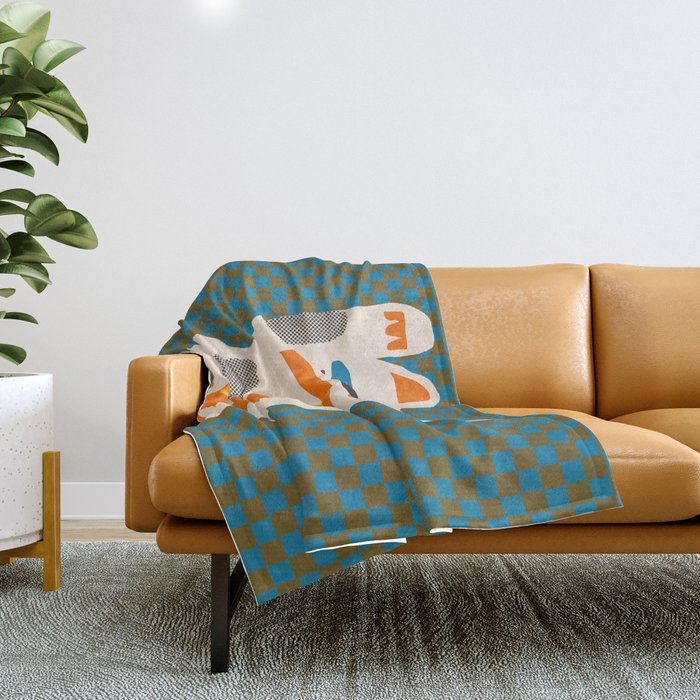 Catch the Lucky Wave 01 Throw Blanket Gallery Image 1